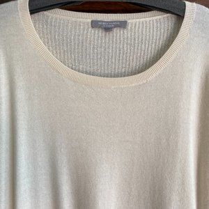 Neiman Marcus cream cashmere tunic sweater